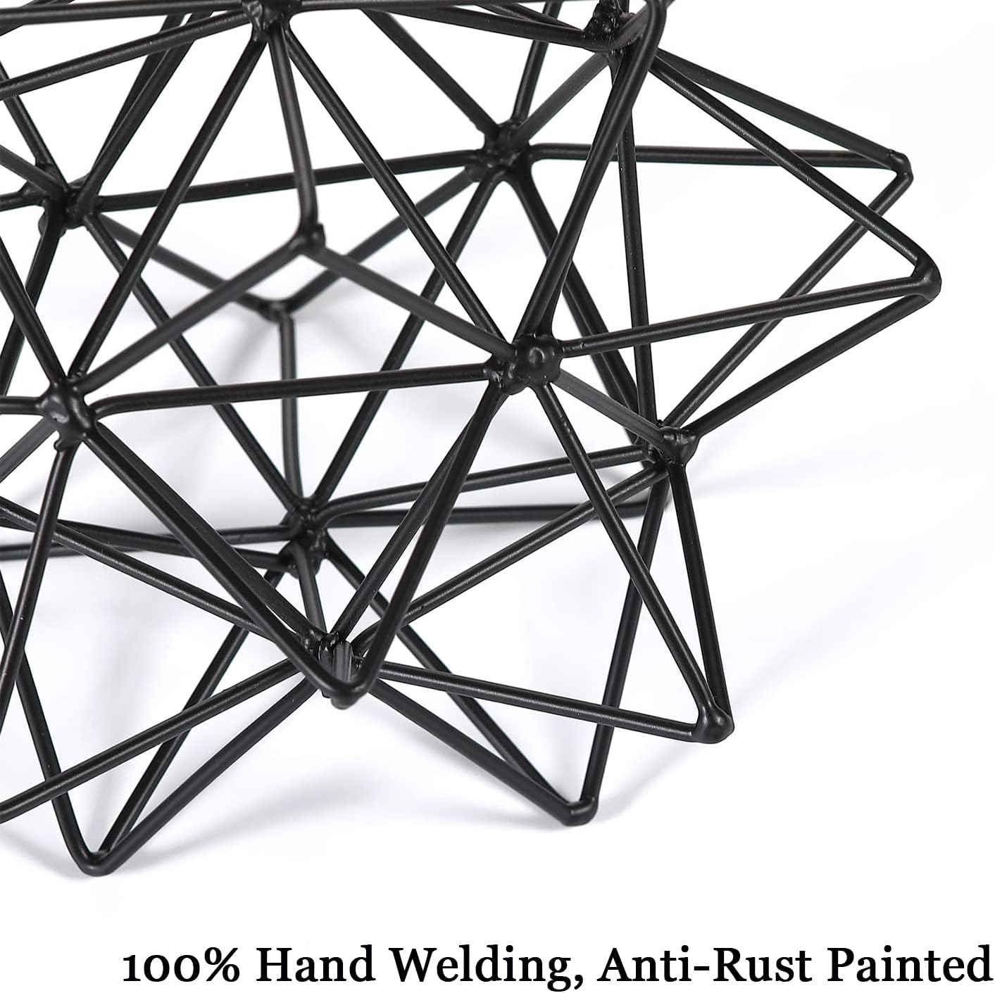 Metal Geometric Table Top Decor, 3D Metal Geometric Sculpture, Gold Abstract Sculpture for Home Decor, Table Art Decorations for Home, Living Room, Office, Bedroom