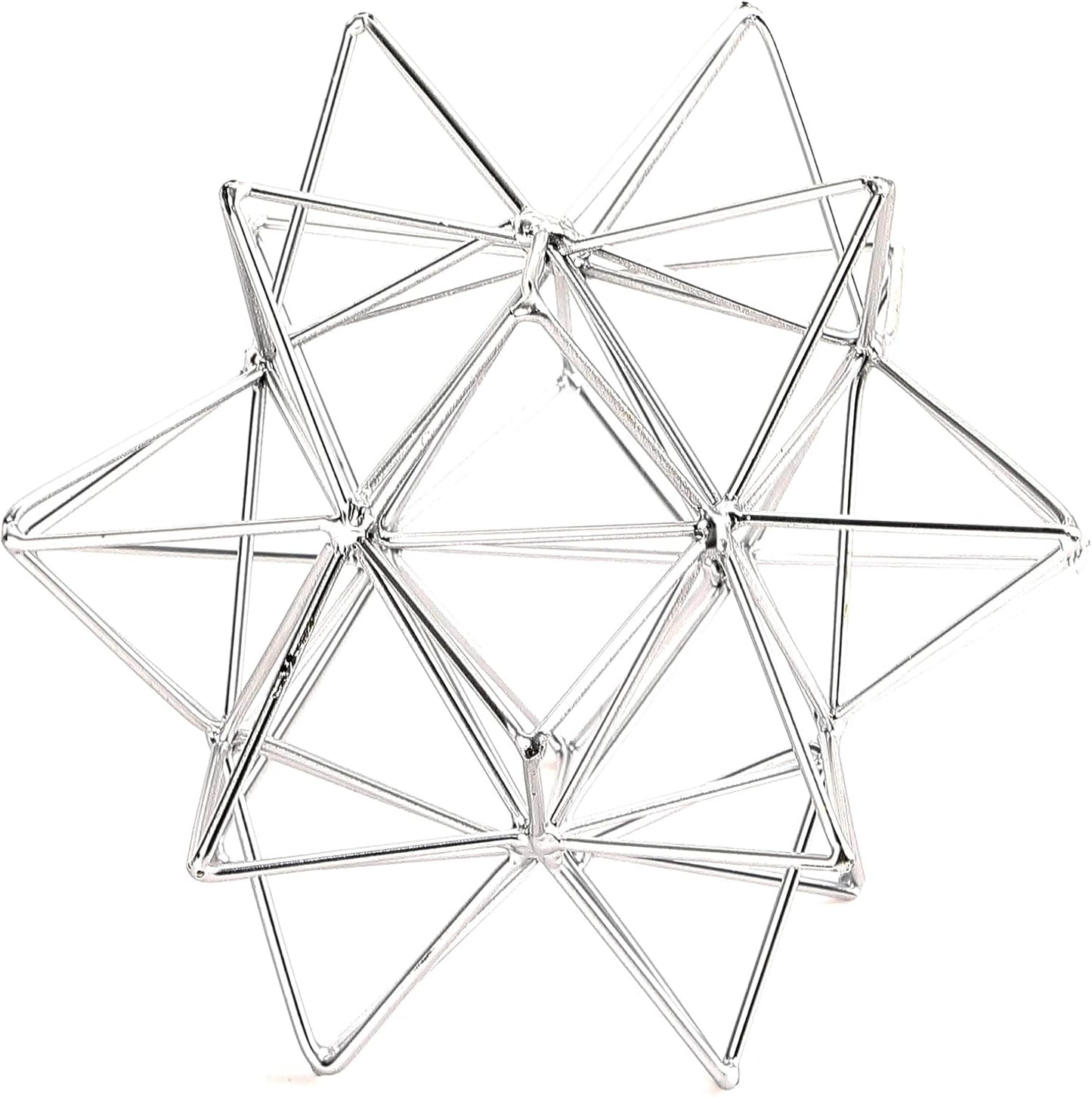 Metal Geometric Table Top Decor, 3D Metal Geometric Sculpture, Gold Abstract Sculpture for Home Decor, Table Art Decorations for Home, Living Room, Office, Bedroom