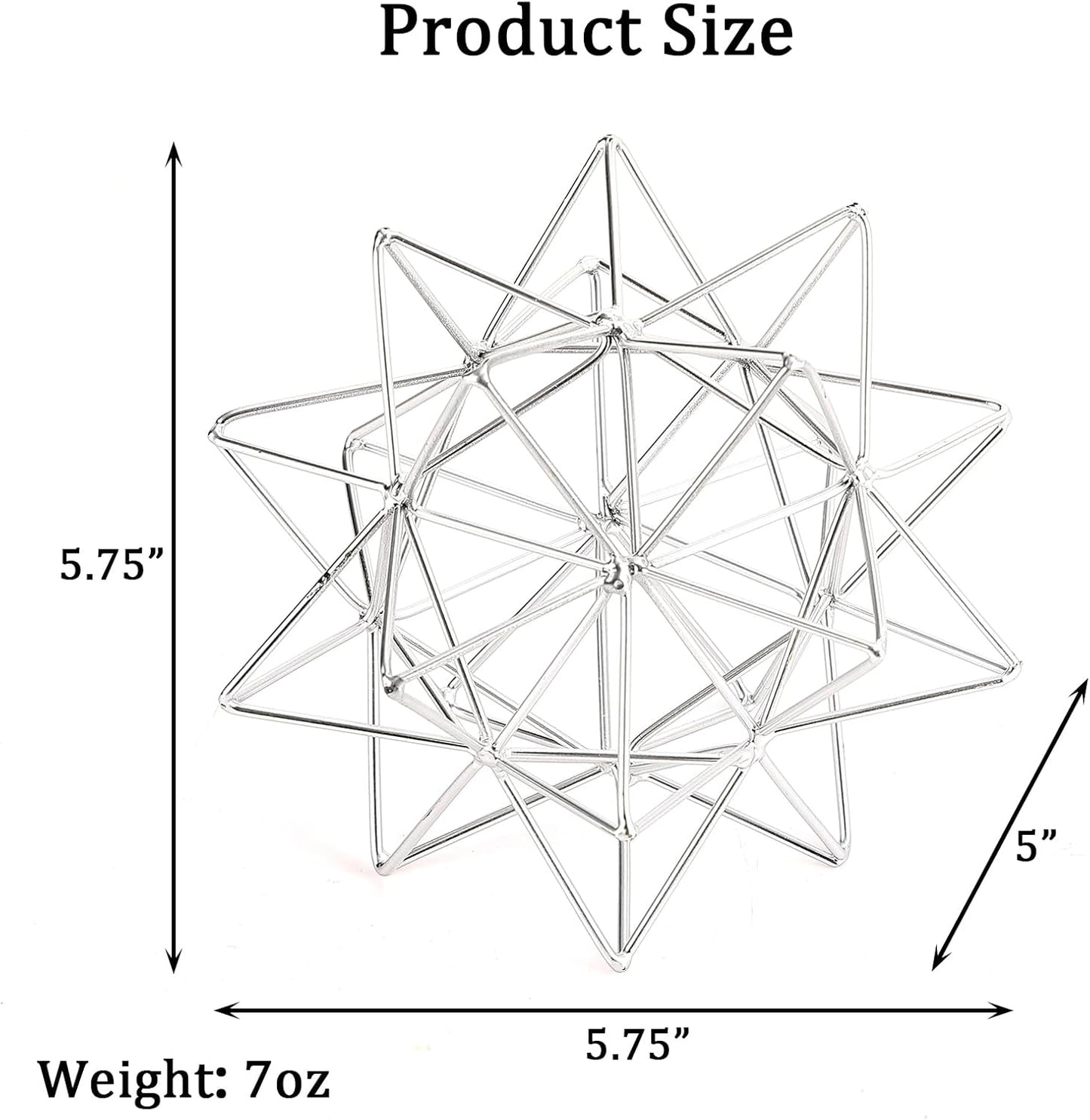 Metal Geometric Table Top Decor, 3D Metal Geometric Sculpture, Gold Abstract Sculpture for Home Decor, Table Art Decorations for Home, Living Room, Office, Bedroom