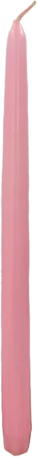 D'light Online White Taper Candles, 10 Inch Premium Quality Candles Hand-Dipped Tapered Candles, Dripless, Smokeless and Unwrapped Bulk Pack for Events - Set of 12 (10 Inch, White)