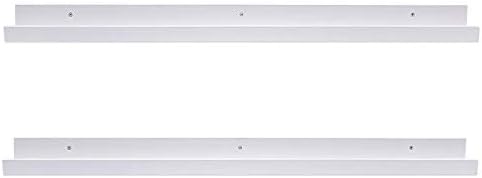 AZSKY Floating Shelves Wall Mounted Set of 2 Natural Wood Picture Shelves Wall Shelves for Bedroom Bathroom Living Room Kitchen Laundry Room Storage & Decoration 24 Inch