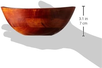 Lipper International Cherry Finished Wavy Rim Beechwood Serving Bowl for Fruits or Salads, Matte, Small, 7.5" x 7.25" x 3", Single Bowl, 30.43Fl oz
