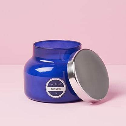 Capri Blue Scented Candles - Soy Candle Wax Blend - Jar Candles - Blue Candle Gifts for Women & Men - Luxury Candles for Home Scented with Citrus, White Musk & Patchouli - Blue Jean (19 oz)