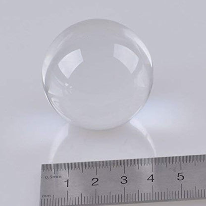 LONGWIN 50mm(2 inch) K9 Photography Solid Crystal Glass Ball Sphere with Free Stand Suncatcher (Clear)
