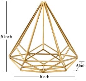 HLQMFHT 7 inches Metal Geometric Abstract Sculpture， Metal Geometric Sculpture Decor Sphere, Tabletop Decor for Living Room,Study,Bedroom,Modern Home Decor Accents