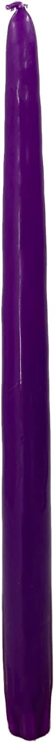 D'light Online White Taper Candles, 10 Inch Premium Quality Candles Hand-Dipped Tapered Candles, Dripless, Smokeless and Unwrapped Bulk Pack for Events - Set of 12 (10 Inch, White)