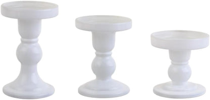 6-Piece Set of Glass Candlestick, Crystal Candlestick Holder Holder and Conical Candle, Christmas Candle Holder Decoration, Family Living Room Wedding Candle Holder (Clear 2sets)