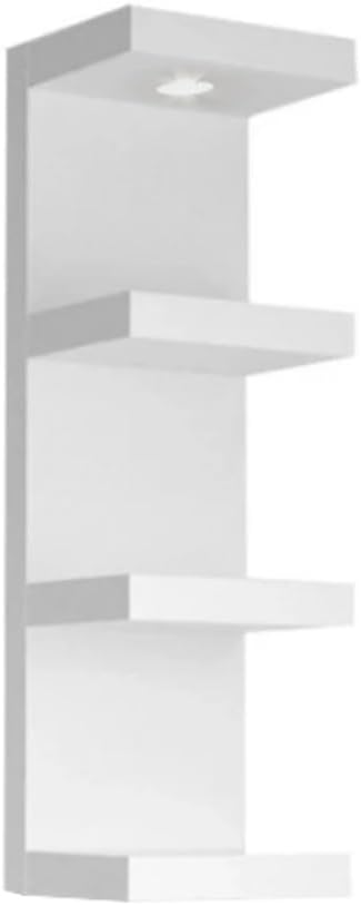 LitaEther Versatile 7 Tier Wall Shelf Unit,White Lack Wall Shelf,Display Floating Shelf with LED Remote Control Light