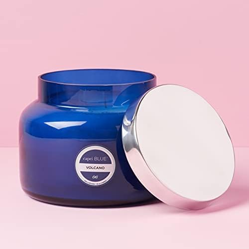 Capri Blue Volcano Scented Candles - Luxury Glass Jar Candles for Home Scented with Tropical Fruit & Sugared Citrus - Soy Wax Blend - Blue Color (19 oz)