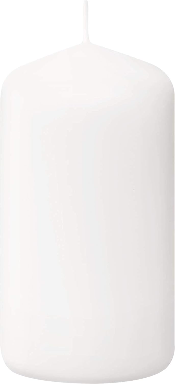 Bolsius White Pillar Candles – 2x6 Unscented Candle Set of 20 – Dripless, Smokeless, and Clean Burning Household Dinner Candles – Perfect for Weddings, Parties, Dinners – 20 Decorative Candles