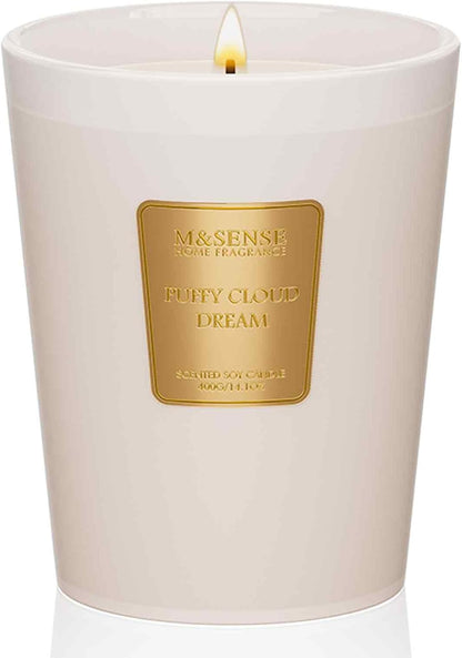 M&SENSE Jasmine Candles Highly Scented 3 Wick 35oz 150 Hours Burn Extra Large Jar Candles for Women, Natural Soy Wax Aromatherapy Candle for Stress Relief, Meditation, Yoga, Spa - Colors B