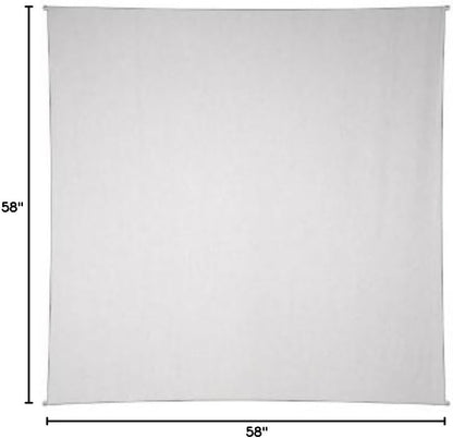 Sunshine Joy Plain White Tapestry 100% Cotton 58x58 Inches