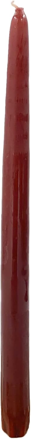 D'light Online White Taper Candles, 10 Inch Premium Quality Candles Hand-Dipped Tapered Candles, Dripless, Smokeless and Unwrapped Bulk Pack for Events - Set of 12 (10 Inch, White)
