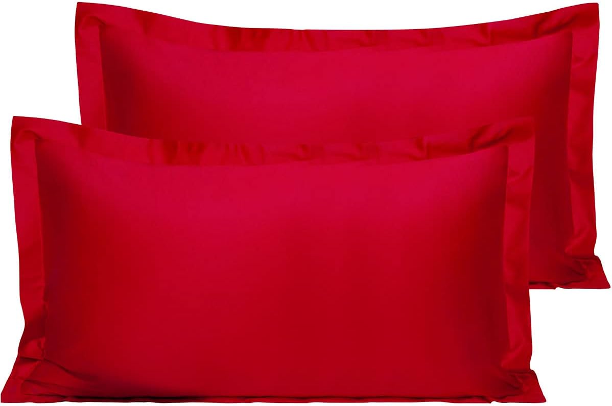 NTBAY Cotton 26x26 Euro Sham Covers - 500 Thread Count Egyptian Cotton Euro Pillow Covers, 2 Pack Super Soft and Breathable 26x26 Pillow Covers, Square Pillow Cases, White