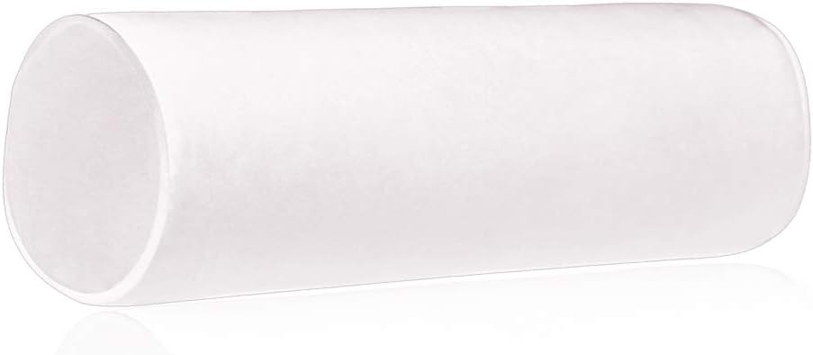 Tinbolunce Memory Foam Roll Pillow for Knee/Leg/Neck - Full Moon Bolster/Round Cylinder Pillow for Sleeping on Side or Back - Removable Cooling Cover Length 18" x 6" Diameter (Navy Blue)
