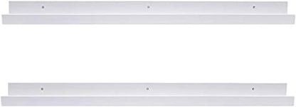 AZSKY Floating Shelves Wall Mounted Set of 2 Natural Wood Picture Shelves Wall Shelves for Bedroom Bathroom Living Room Kitchen Laundry Room Storage & Decoration 24 Inch