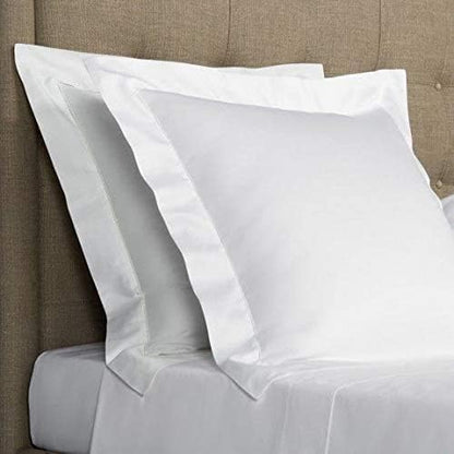 Euro Sham Covers 26x26 Set of 2 White 600 Thread Count 100% Egyptian Cotton Pack of 2 Euro 26x26 Pillow Covers Cushion Cover Cases Soft Skin Friendly European Size Decorative Square Pillow Shams