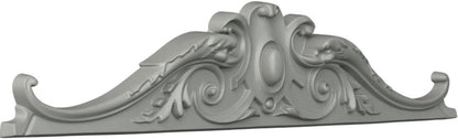 Ekena Millwork 42 3/8"W x 8 3/8"H x 2 1/2"P Kendall Center with Scrolls Onlay