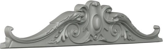 Ekena Millwork 42 3/8"W x 8 3/8"H x 2 1/2"P Kendall Center with Scrolls Onlay