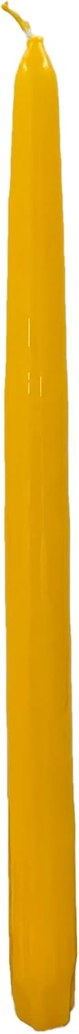 D'light Online White Taper Candles, 10 Inch Premium Quality Candles Hand-Dipped Tapered Candles, Dripless, Smokeless and Unwrapped Bulk Pack for Events - Set of 12 (10 Inch, White)