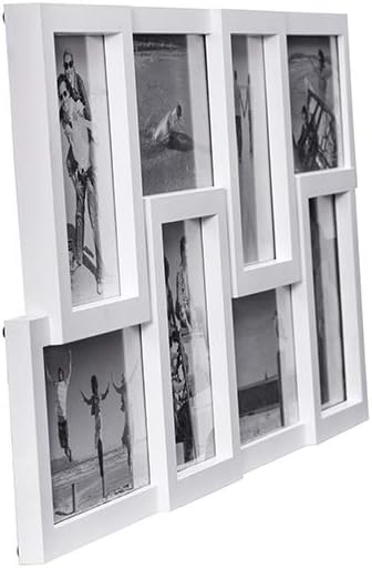 Malden International Designs Collage Picture Frame for Wall, Holds Eight Photos : 4-6x4 and 4-4x6 Inch - Black Plastic, Wall Decor for the Home