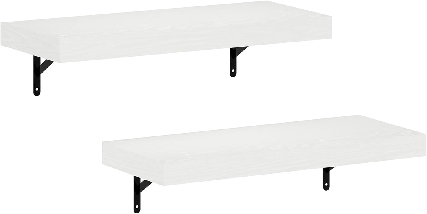 Furinno Rossi 5-Tier Wall Mount Floating Radial Corner Shelf, White