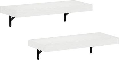 Furinno Rossi 5-Tier Wall Mount Floating Radial Corner Shelf, White