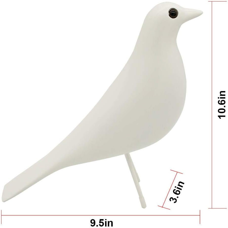 Mid Century Sculpture House Bird - Office Decor Desk Dove Ornament Arts Gift Replica (Yellow)