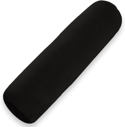 1 MIDDLE ONE Body Pillow for Adults, Bolster Pillow with Removable Velvet Cover, Long Round Cervical Roll Pillow, 47 x 7.87 Inches, Grey