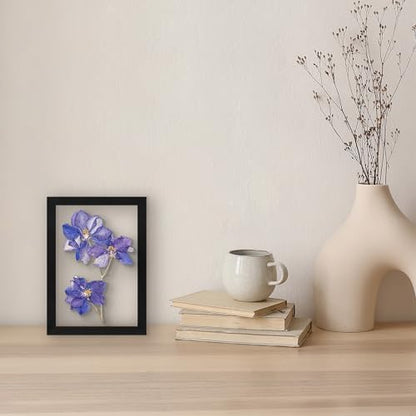 Americanflat 12x18 Floating Picture Frame with Polished Crystal-Clear Glass - Use as 8x10 Picture Frame or Display 5x7 Photo - Signature Float Collection - Photo Frames for Wall Display - Black