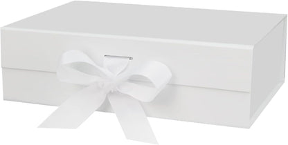 DaiUni 10.5"X7.5"X3.1" Pink Magnetic Gift Box with Lid and Ribbon for Presents