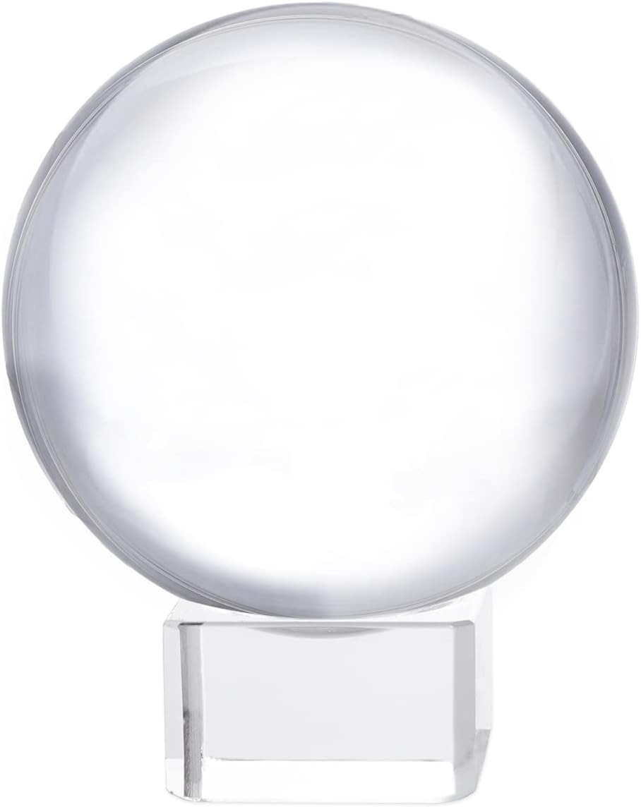 LONGWIN 50mm(2 inch) K9 Photography Solid Crystal Glass Ball Sphere with Free Stand Suncatcher (Clear)