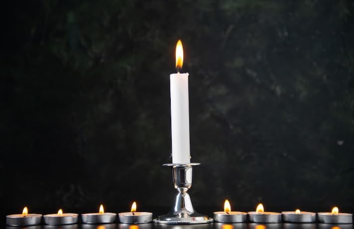 Bulk Mini Tea Lights - 50 Unscented White Travel Candles for Shabbat