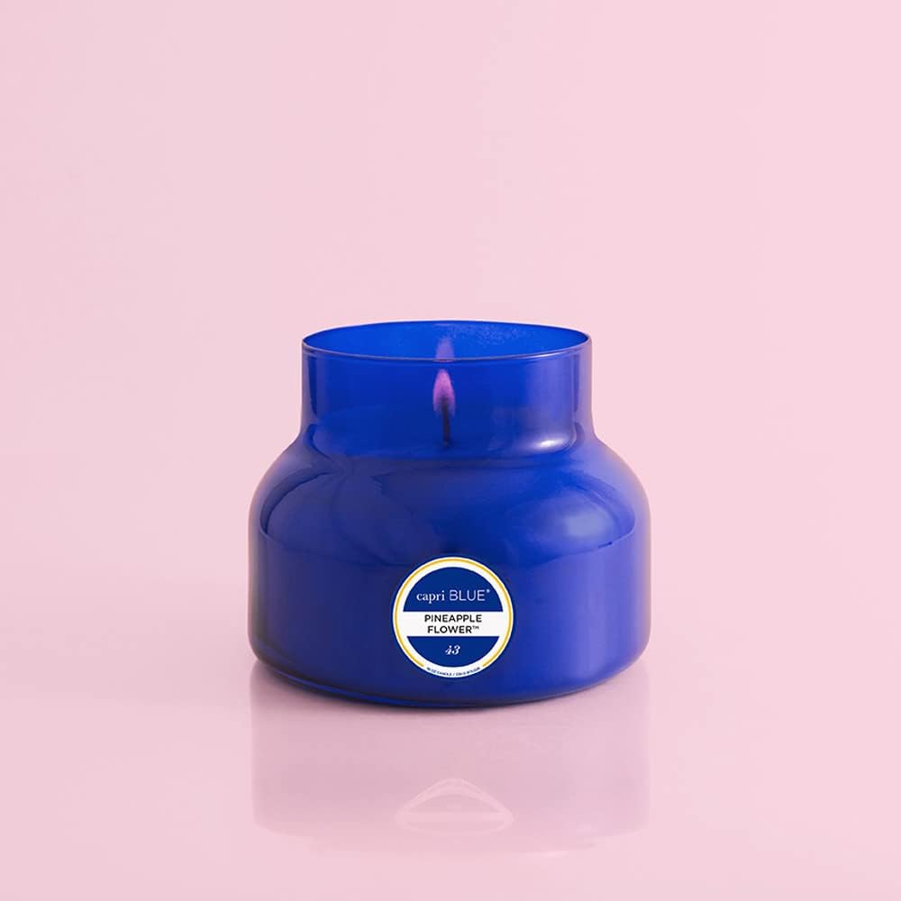 Capri Blue Scented Candles - Soy Candle Wax Blend - Jar Candles - Blue Candle Gifts for Women & Men - Luxury Candles for Home Scented with Citrus, White Musk & Patchouli - Blue Jean (19 oz)