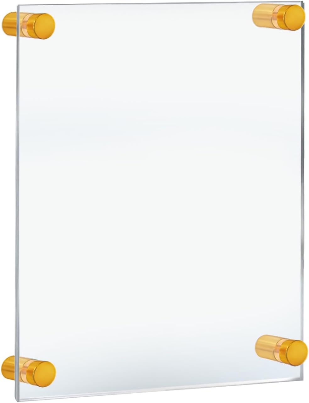 Azar Displays,105536, Floating Acrylic Wall Frame with Silver Hardware Stand Off Caps, Clear Hanging Photo Frame Display Mount with Frameless Border, Glass-Like Frame for Large Prints, 24" x 36"
