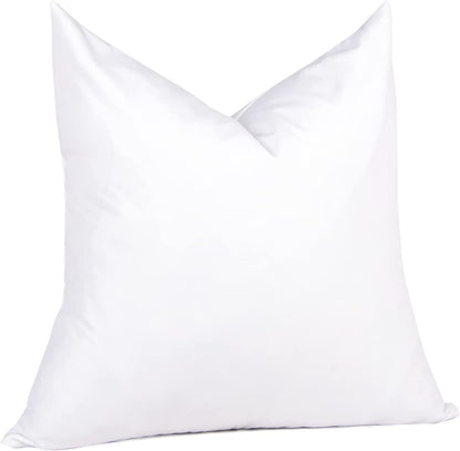 puredown® Euro Pillow Inserts 24 x 24 (Pack of 2, White), Feather Down Pillow Stuffer, White Throw Pillows for Bed, Couch, and Cushion
