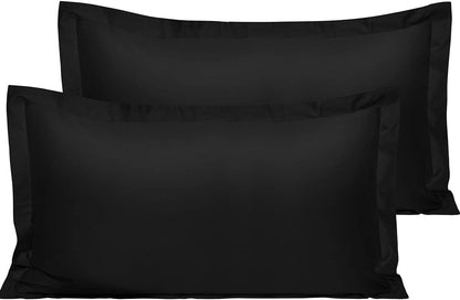 NTBAY Cotton 26x26 Euro Sham Covers - 500 Thread Count Egyptian Cotton Euro Pillow Covers, 2 Pack Super Soft and Breathable 26x26 Pillow Covers, Square Pillow Cases, White