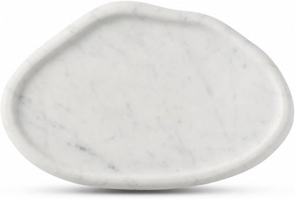 Koville Luxurious Natural Marble Vanity Tray, Cloud Shape Serving Stone Key Tray for Home Decor, 10" x 7" Marble Storage Trays for Bathroom, Stone Plate Holder for Perfume, Candle and Jewelry