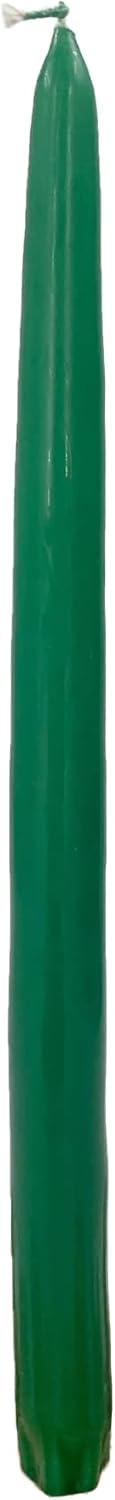 D'light Online White Taper Candles, 10 Inch Premium Quality Candles Hand-Dipped Tapered Candles, Dripless, Smokeless and Unwrapped Bulk Pack for Events - Set of 12 (10 Inch, White)