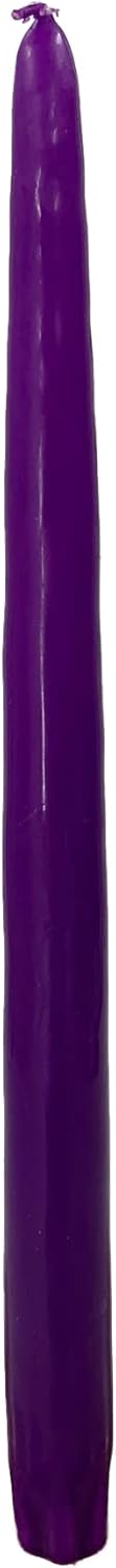 D'light Online White Taper Candles, 10 Inch Premium Quality Candles Hand-Dipped Tapered Candles, Dripless, Smokeless and Unwrapped Bulk Pack for Events - Set of 12 (10 Inch, White)