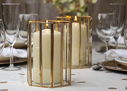 BOLSIUS 6 Ivory Pillar Candles Bulk - 3x4 Inches Candle Set - 40+ Hours Clean Burning - No Palm Oil - 0% Animal Fat - Premium European Quality - Unscented Dripless Restaurant Pillars