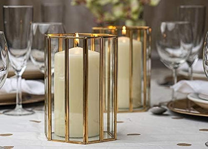 BOLSIUS 6 Ivory Pillar Candles Bulk - 3x4 Inches Candle Set - 40+ Hours Clean Burning - No Palm Oil - 0% Animal Fat - Premium European Quality - Unscented Dripless Restaurant Pillars