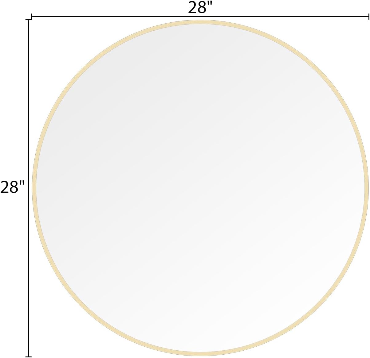 WallBeyond Wood Round Mirror with Wood Frame 24 inch Circle Wall Mirror for Bathroom Round Wall Mirror for Wall Decor, Vanity, Entryway Living Room (Walnut)
