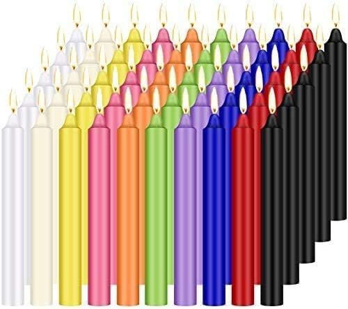 YOROXRG 40 Pack Spell Chime Candles-4 Inch Multi-Colored Taper Candles Sticks-for Home Decor Kitchen Decor Wedding Decoration-10 Colours
