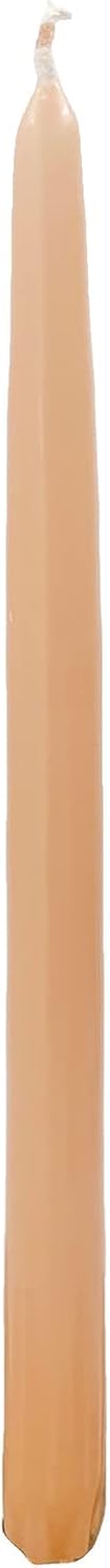 D'light Online White Taper Candles, 10 Inch Premium Quality Candles Hand-Dipped Tapered Candles, Dripless, Smokeless and Unwrapped Bulk Pack for Events - Set of 12 (10 Inch, White)