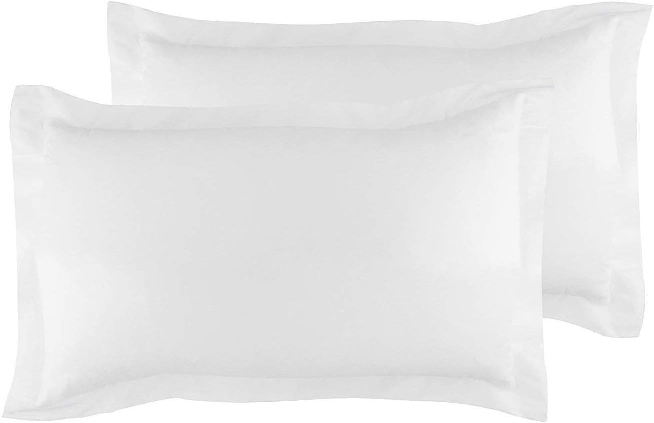 Euro Sham Covers 26x26 Set of 2 White 600 Thread Count 100% Egyptian Cotton Pack of 2 Euro 26x26 Pillow Covers Cushion Cover Cases Soft Skin Friendly European Size Decorative Square Pillow Shams