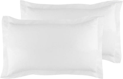 Euro Sham Covers 26x26 Set of 2 White 600 Thread Count 100% Egyptian Cotton Pack of 2 Euro 26x26 Pillow Covers Cushion Cover Cases Soft Skin Friendly European Size Decorative Square Pillow Shams