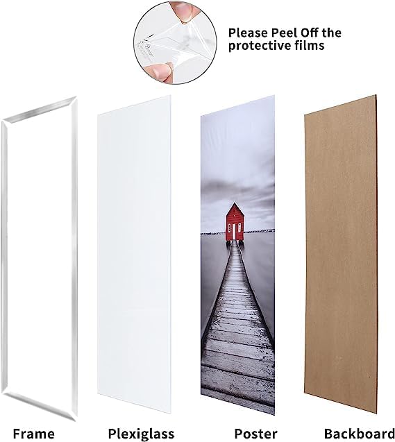 ELSKER&HOME 22.375 x 34 Poster Frame 3 Pack, Black Picture Frame for Horizontal or Vertical Wall Mounting, Sturdy and Scratch-proof