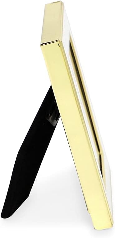 Laura Ashley 5x7 Navy Enamel Picture Frame, Gold Metal Edge with Easel, for Countertop, Counterspace, Tabletop Display, Bookshelf, Desk, Wall Décor, Photo Gallery (5x7, Navy W/Gold)