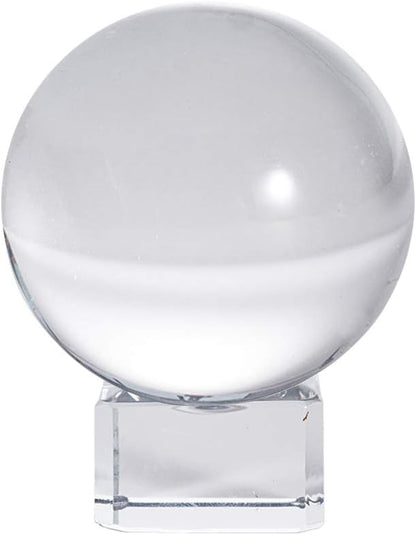LONGWIN 50mm(2 inch) K9 Photography Solid Crystal Glass Ball Sphere with Free Stand Suncatcher (Clear)